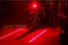 Bicycle LED Tail Light Safety Warning Light 5 LED+ 2 Laser Night Mountain Bike Rear Light Lamp Bycicle Light
