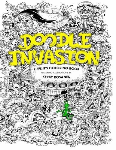 Doodle Invasion Zifflin S Coloring Book English Antistress Coloring Coloring For Adults Book Medical Book Backgroundbook Ups Aliexpress