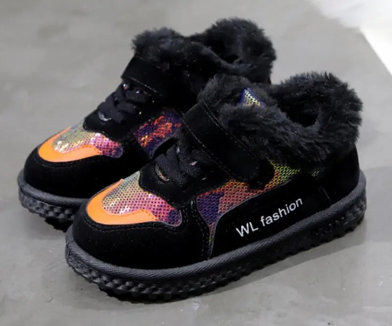 Зимние детские ботинки; Новая брендовая Толстая Теплая обувь; ботинки с хлопковой подкладкой для мальчиков и девочек; зимние ботинки для мальчиков; детская обувь