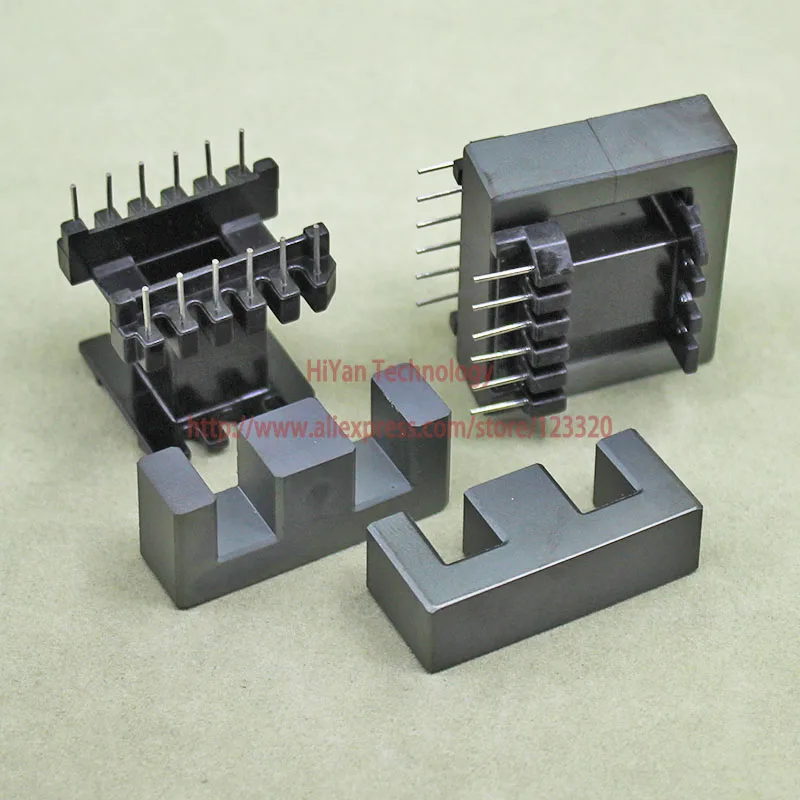 

2sets/lot EE40 EI40 Ferrite Magnetic Core and 6 Pins + 6 Pins Plastic Bobbin Customize High Frequency Voltage Transformer