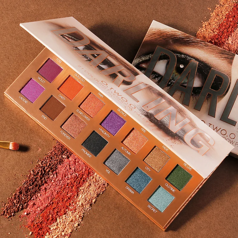 

NEW HOT 21 Colors Glitter Eyeshadow Makeup Pallete Matte Eye shadow Palette Shimmer Shine Diamond Eyeshadow Powder Pigment TSLM1