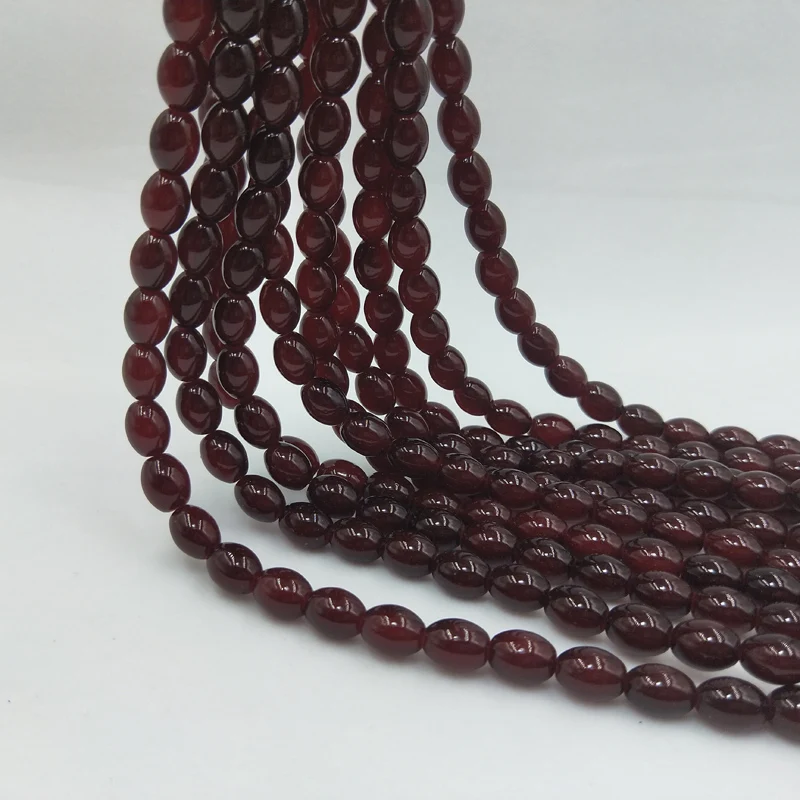 New 30pcs 8x11mm Dark red oval beads glass crystal beads loose beads
