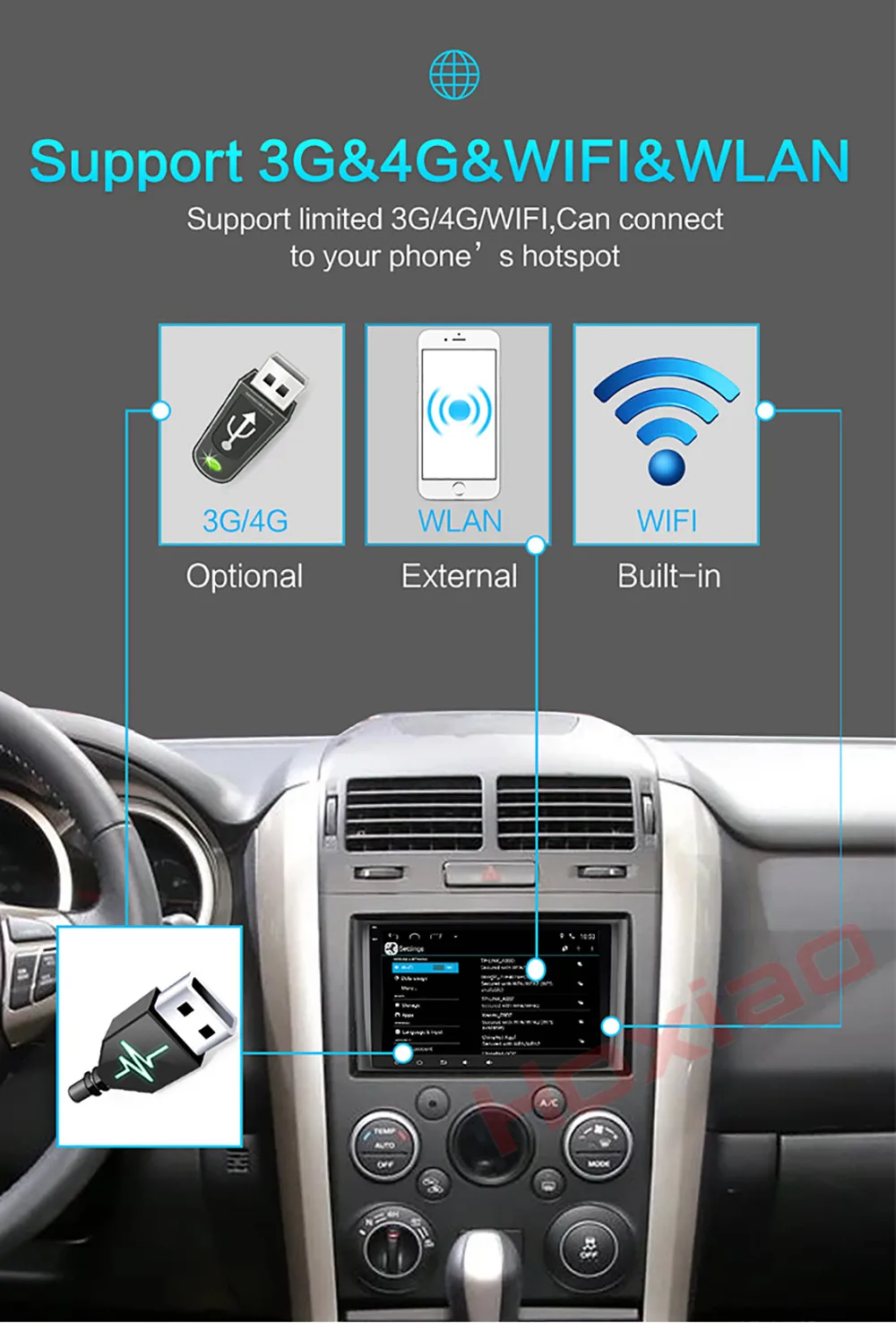 Sale 2 din car Android for Suzuki Grand Vitara 2005-2013 GPS multimedia player map navigation UBS WIFI BT RDS no DVD 2DIN car radio 5