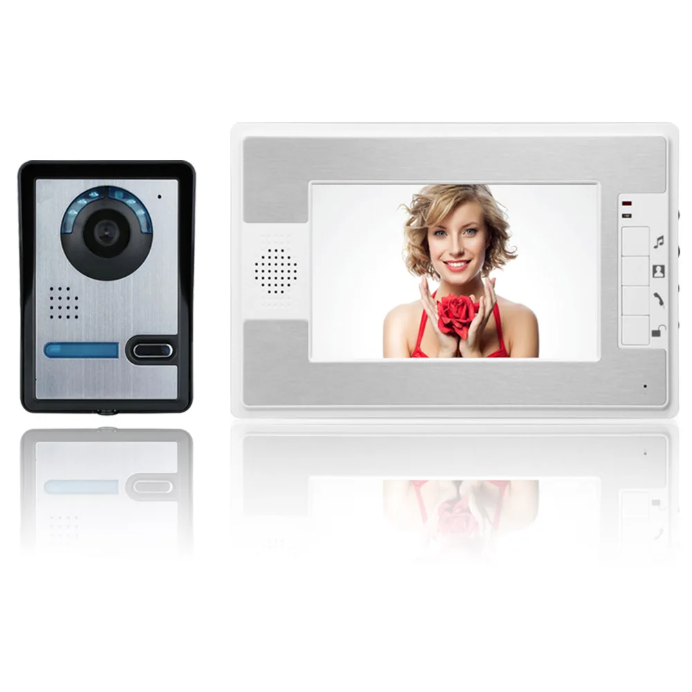 

ENNIO 7 Inch Video Door Phone Doorbell Intercom Kit 1-camera 1-monitor Night Vision