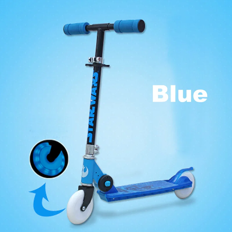 Детский самокат детский скейтборд подростковый 2 колесные ролики складной скутер для ног скейтборды детский скользящий баланс скутер - Цвет: Blue