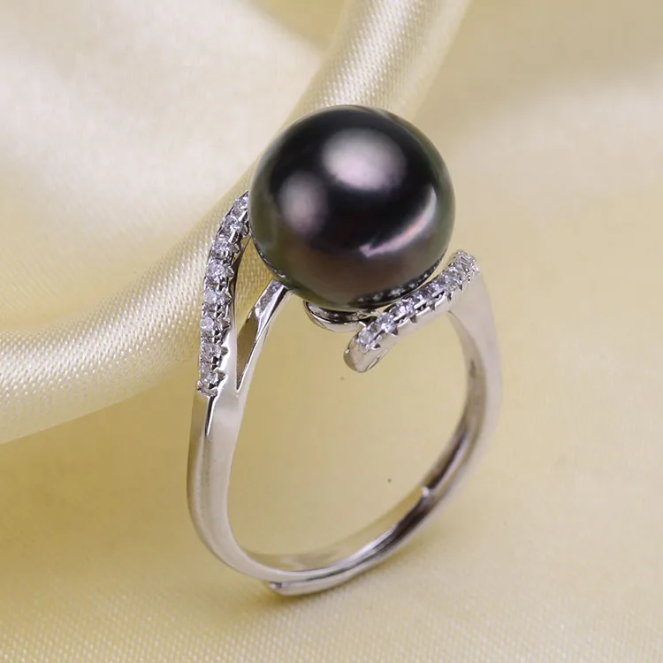 Goede 925 Zilveren Parel Ring Vinger Ring Promotie Instellingen Verstelbare Ring Bevindingen Sieraden Onderdelen Fittings Accessoires, 3 stks partij