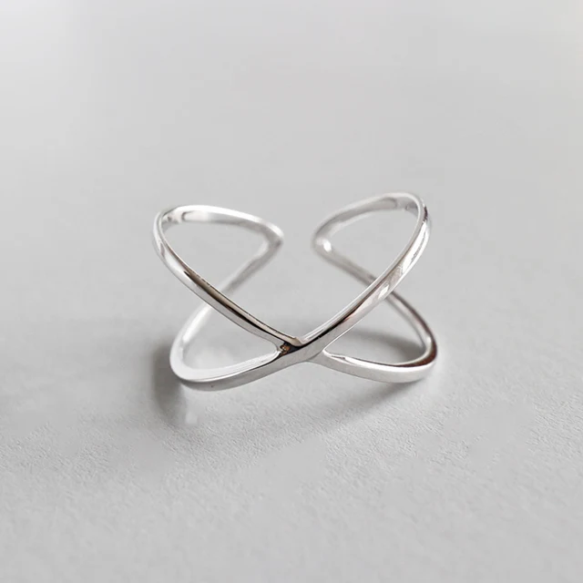 F.I.N.S Fashion Korean 925 Sterling Silver Double Layer Open