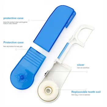 

Hot Dental Floss Holder Tooth Cleaning Portable Teeth Oral Care Tool Household Travel wyt77