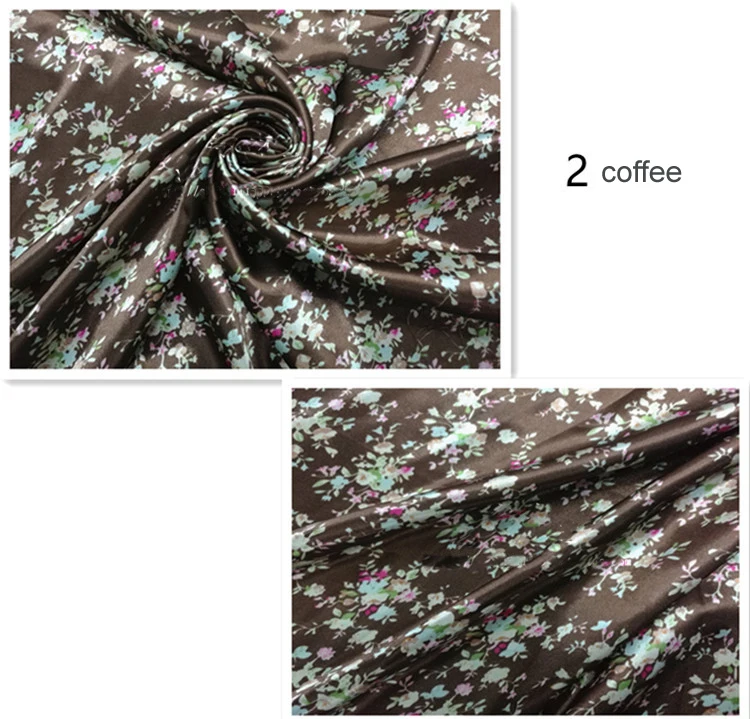Рождественский материал розовый Тильда цветочный принт атласная ткань для шарфа