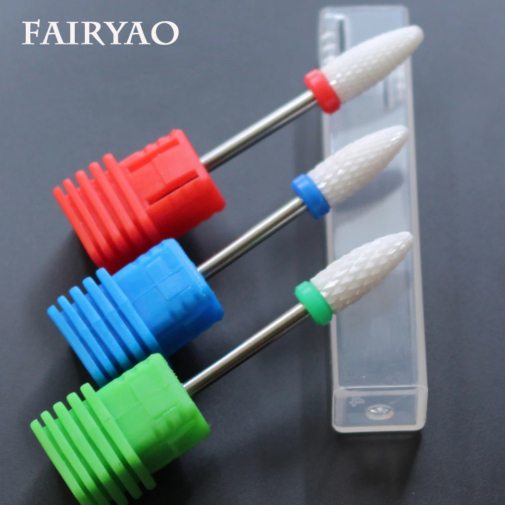 

5 Type Ceramic Nozzle Nail Drill Bit Milling Cutter For Nail Electric Drill Manicure Machine To Remove Acrylic Gel Nail Polish