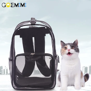 

New Cat Outdoor Backpack Breathable Transparent Pet Dog Hiking Travel Carrier Top Quality mochila gato Puppy Carrying Cage
