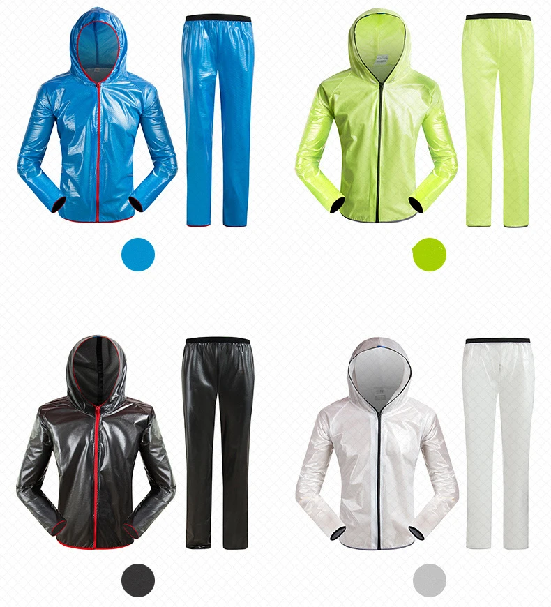 Водонепроницаемый Мотоцикл велосипедные куртки брюки наборы дождевиков для мужчин и женщин Спорт на открытом воздухе Светоотражающие мотоциклетные велосипедные костюмы набор