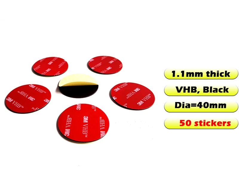 3 М VHB двусторонней клейкой круглый кулон покрытый Форма Стикеры прокладка для авто и т. д. Регистраторы держатель телефона диаметром 10 мм 20 мм 25 мм-30 мм 40 мм - Цвет: Dia 40mm