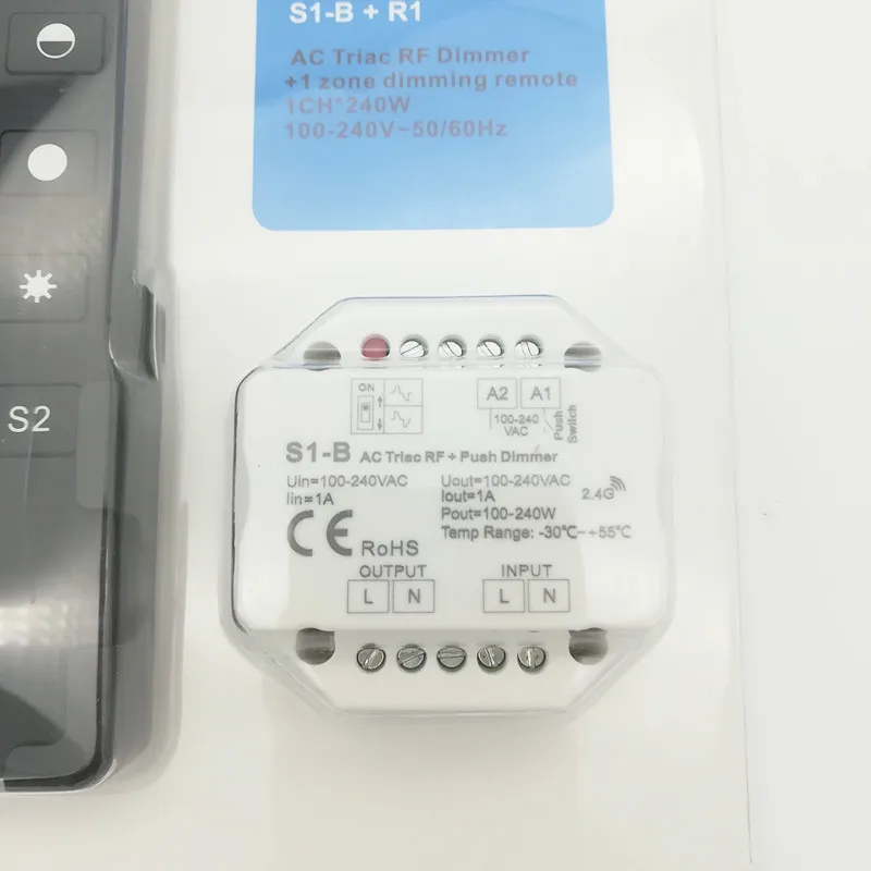 S1 B Led Triac RF регулятор яркости используется с R1 дистанционный 2 4 ГГц беспроводной