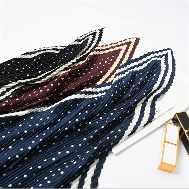 55cm New Women Scarf Silk Wrap Elastic Letter Floral Print solid Patchwork Head Neck Hair Tie Band Neckerchief Square Scarves