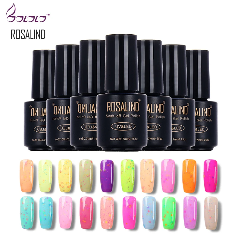 

ROSALIND 7ml cheese Lacquer Varnish UV Nail Polish UV GEL nail polish Nail Art primer long-lasting Nail Polish Glitter Gel