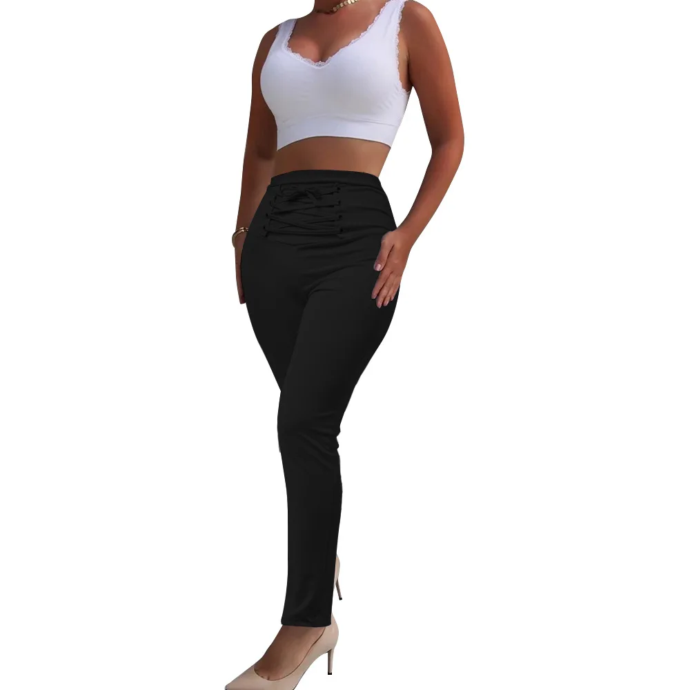 Леггинсы для фитнеса Feminina, однотонные леггинсы с высокой талией Mujer, эластичные узкие брюки