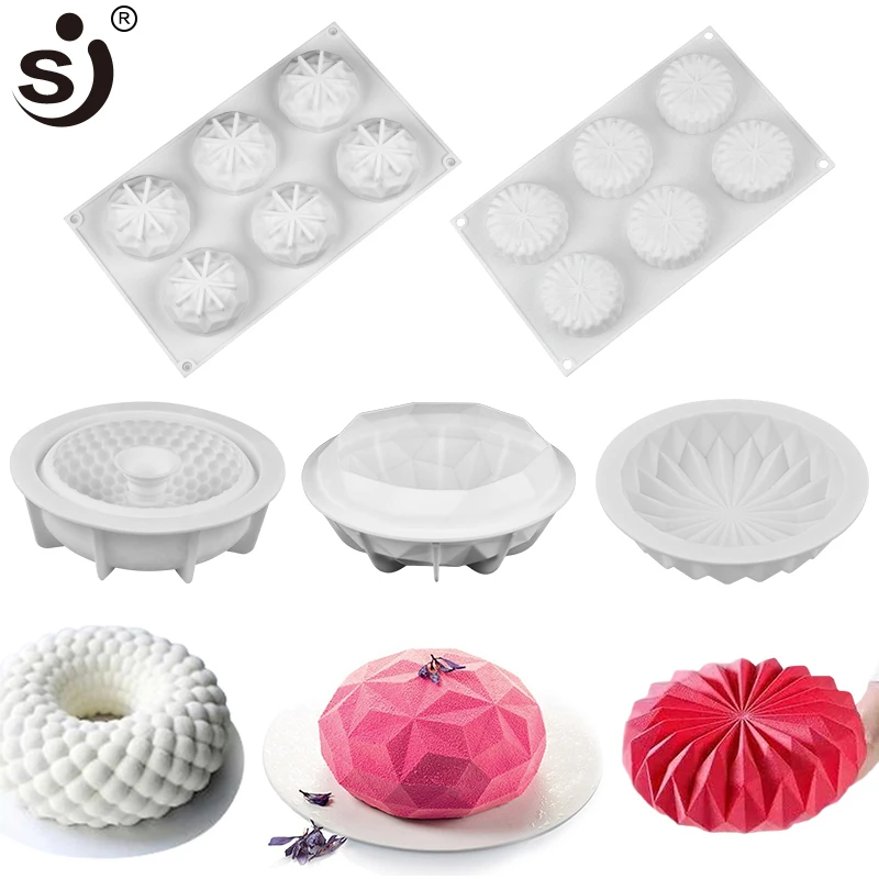 SJ 5Shaped Silicone Mold Baking Dish Cake Nonstick and Heat Resistant Reusable Cake Tools Tray Christmas Silicone Forms Bakeware