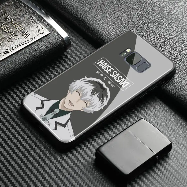 

Haise Sasaki Tokyo Ghoul re Tempered Glass Soft Silicone Phone Case Shell Cover For Samsung Galaxy S7 Edge S8 S9 Plus Note 8 9