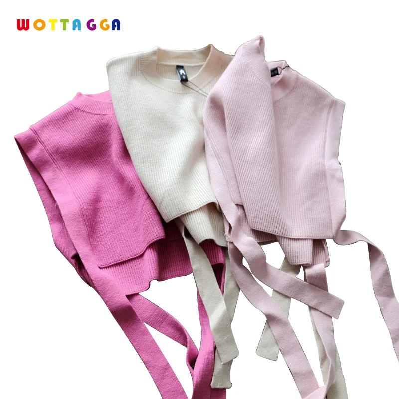 

WOTTAGGA Brand Spring 2018 Sweater Girls Waistcoat Pure Top Fashion Girl Vest Spring 2-6Y Fashion Soft