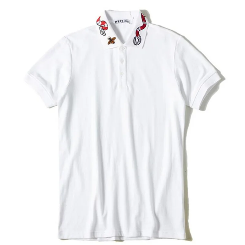 

Summer Top Bee Embroidery Polo Shirt Men Brand Fashion Short Sleeve Turndown Collar Polos Masculina Ropa Hombre Verano 2019