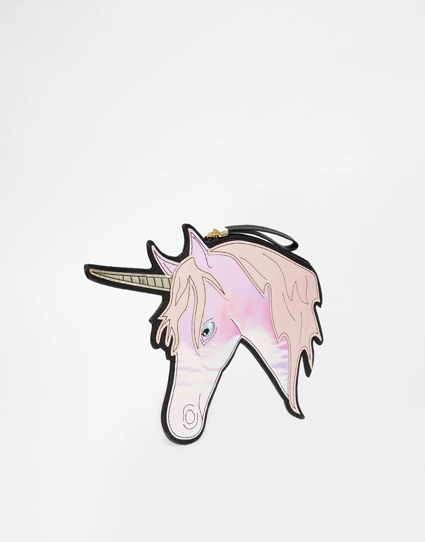 American Fashion New Horse Head Look Harajuku Laser Clutch Unicorn