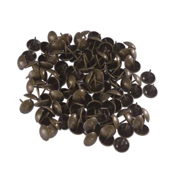 

Replacement 19 x 20mm Bronzy Antique Upholstery Nails Tacks Studs Thumb Tack Push Pins Ancient Style Furniture Fix Pack of 100