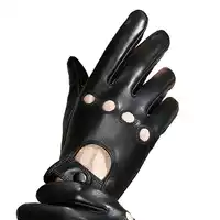 Hot Sale Leather Gloves Men's Touchscreen Sheepskin Gloves Winter Driving Plus Velvet Warm Men's Leather Gloves NS40-5