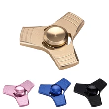 Фиджет три-Спиннер ручной Спиннер металлический алюминиевый колесо игрушка для аутизма и СДВГ тревога Стресс помощи фокус игрушки подарок