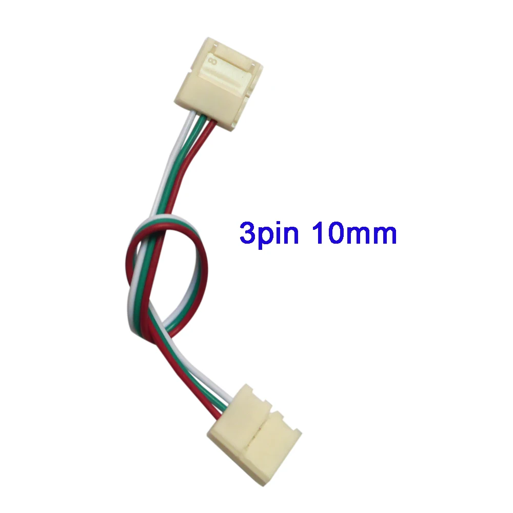 5-100 шт. 2pin 3pin 4pin 5pin 6pin разъем двойной карабин кабель для 3528 WS2812 5050 RGB RGBW rgbww светодиодный полосы света - Цвет: 3pin   10mm