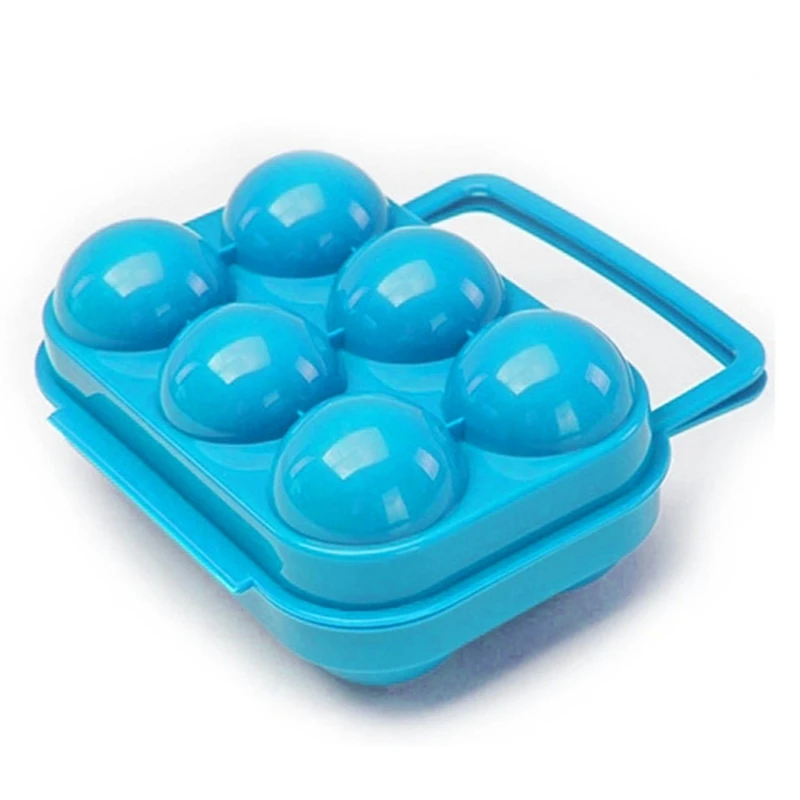 B12 TuHao Portable 6 Or 12 Eggs Plastic Container Handle Case Holder Folding Egg Storage Box 