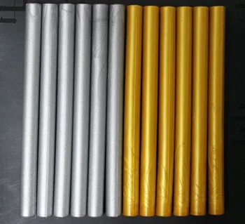 

10pcs/lot High Quality Gold & Silver Sealing Wax Stick for Wedding Invitation card Fire paint