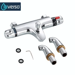 EVERSO Stainless Steel Bathroom Shower Set Thermostatic Control Thermostatic Mixing Valve Thermostatic Shower Faucets
