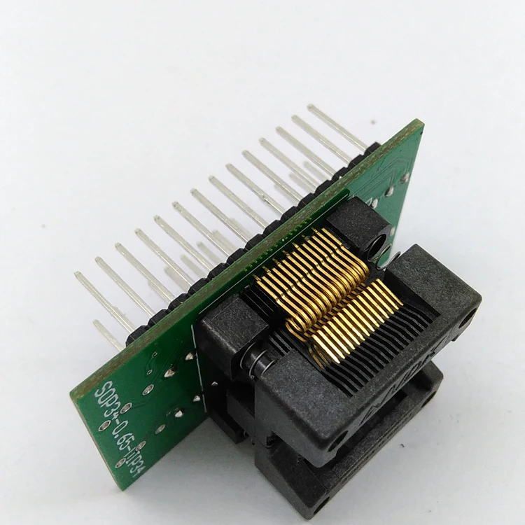 SSOP28 TSSOP28 к DIP28 Программирование Гнездо шаг 0,65 мм IC ширина корпуса 5,3-5,7 мм 208mil-224mil Flash программатор ZIF адаптер