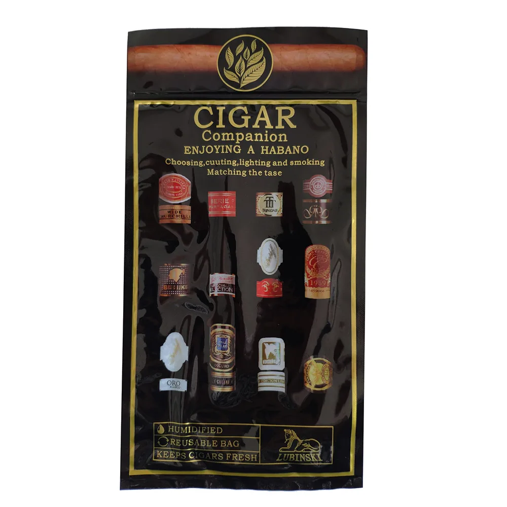 LUBINSKI упаковка из 12 сигары чехол для путешествий Чехол для сигар увлажнитель/осушитель воздуха, Resealable и многоразовому использованию чехол для сигар