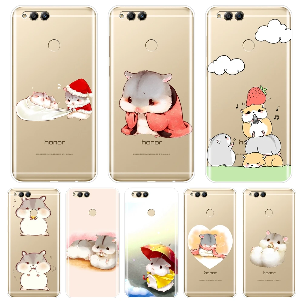 

Case For Huawei Honor 7 8 9 10 Lite 7S 7X 7A 7C Pro Silicone Soft Hamster Back Cover For Huawei Honor 8X MAX 10 9 8 Phone Case