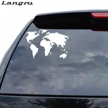 Langru карта мира индивидуальный модный декор наклейка автомобиль
