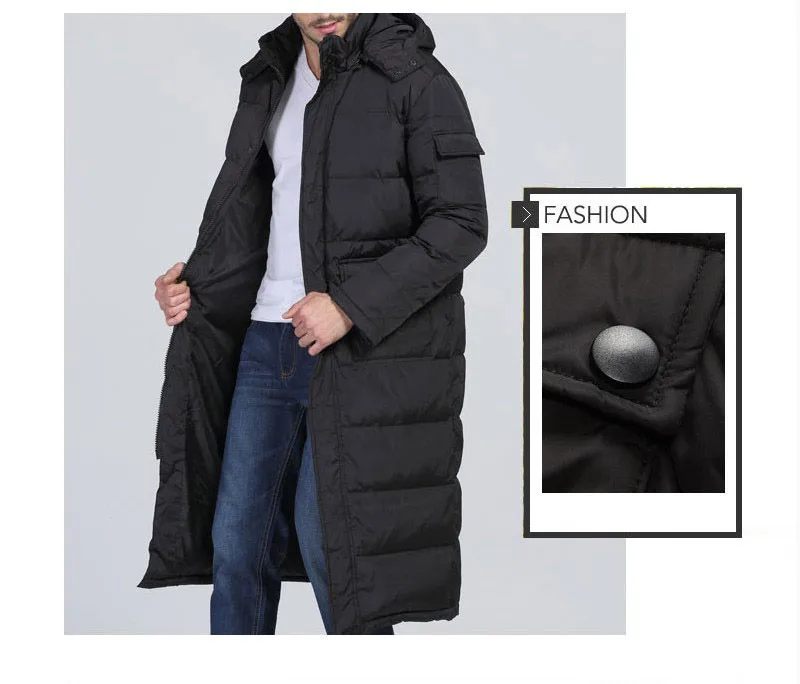 2017 зимнее пальто Мужская теплая хлопковая парка куртка длинная секция хлопковая одежда выше колена толстые теплые повседневная куртка с