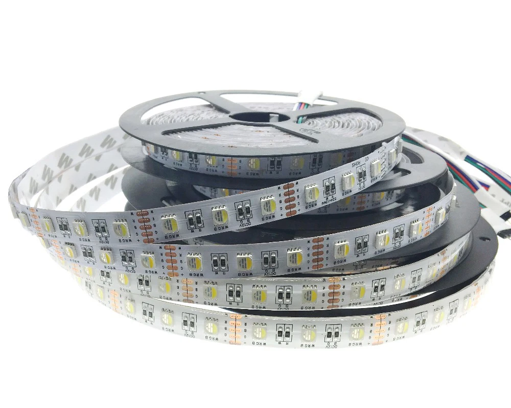 

4 in 1 RGBW LED Strip 5050 Flexible Light RGB+White / RGB+Warm White 4 color in 1 LED Chip 60 LED/m 5m/lot for home decoration