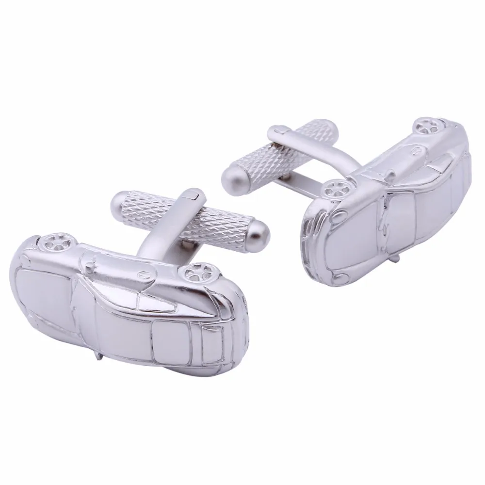 Tanie HAWSON ciekawe i spersonalizowane spinki do mankietów samochód Roadster Porsch 911 matowy srebrny dla francuskich mankietów koszule ozdoba odzieży