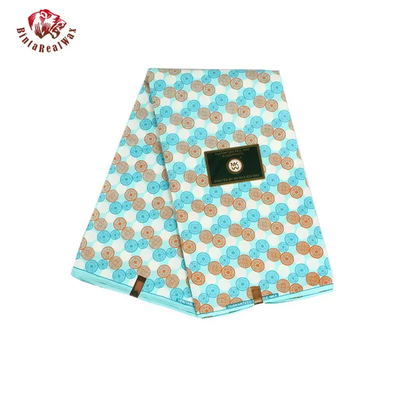 

2019 Ankara African Polyester Wax Prints Fabric Binta Real Wax High Quality 6 yards African Fabric for Party Dress PL681