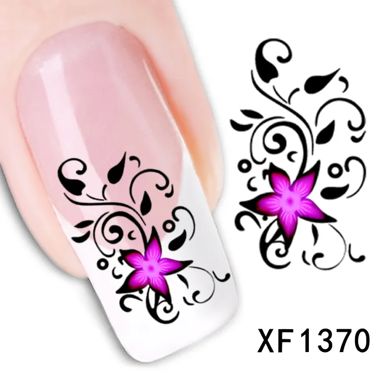 2 Sheet watermark flowers nail stickers nail stickers nail jewelry nail
