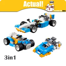LEPIN 3in1 Extreme Engines 24039 Creator Technic Racing Car 122PCS DIY Building Blocks Bricks toys for children compatible 31072