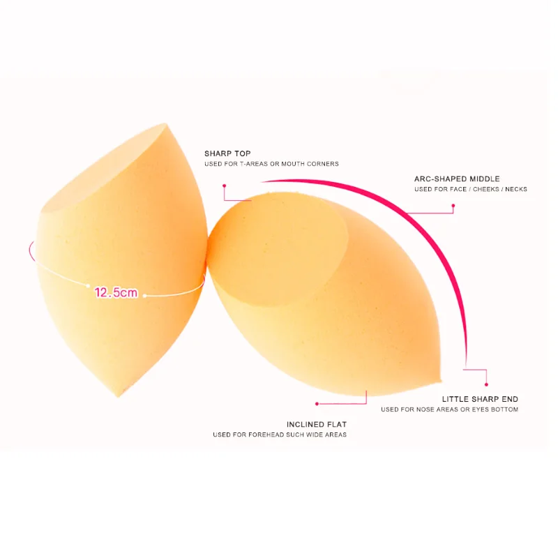 BIOAUNT КАПЛЕВИДНАЯ губка пудра спонж оранжевый коричневый Смешивание косметическая пуховка для восстановление лица основа крем румяна и консилер