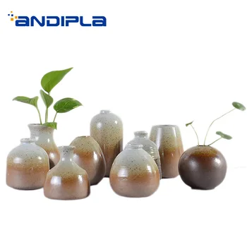 

Japanese-style Creative Ceramic Art Vases Office Desktop Decoration Craft Mini Vase Home Wine Cabinet Artificial Flowers Holder