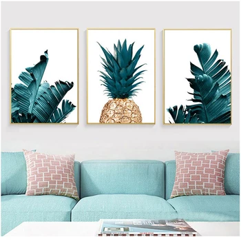 

3pcsDiy Diamond Mosaic Embroidery pineapple Diamond Painting leaf Full Square RoundRhinestone Cross stitch Home DecorZP-1230