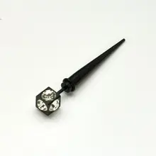 6 мм черный квадрат длинный конус титановый гвоздик для мальчиков Мужской Нержавеющая сталь сережки-шпильки