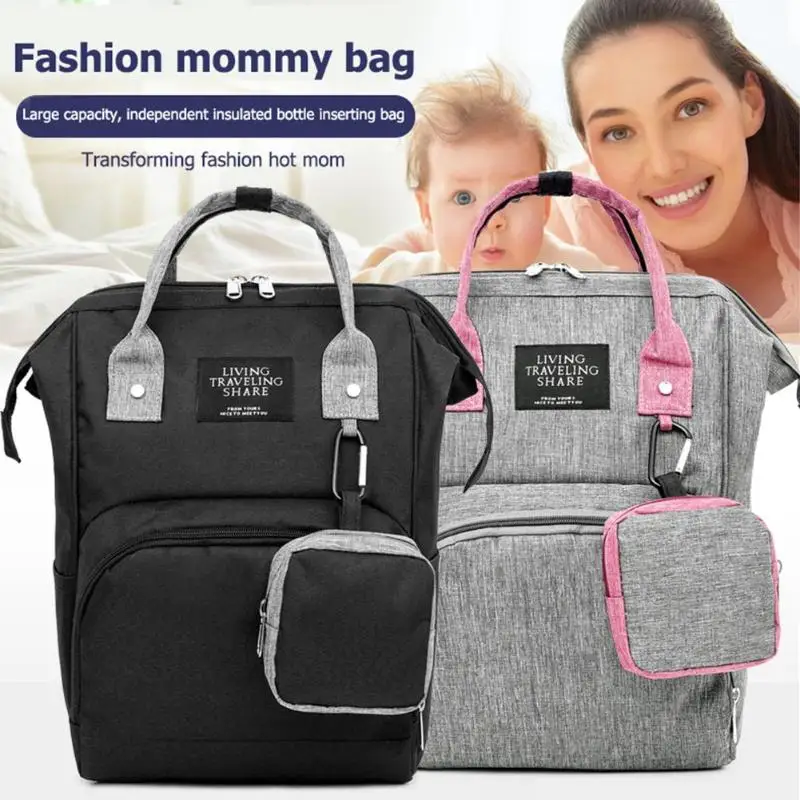 Полиэстер рюкзак для мам wirth мини Висячие Сумки вместительные, для будущих мам пеленки мешок мать Путешествия Сумочка для ребенка подгузник кормящих