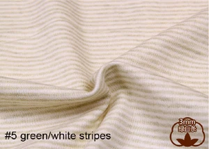 100*160 см, для новорожденных, текстиль, хлопок, трикотаж, неотбеленный, органический хлопок, ткань - Цвет: 5 green white stripe
