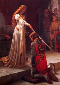 

Edmund Blair Leighton: The Accolade SILK POSTER Decorative painting 24x36inch